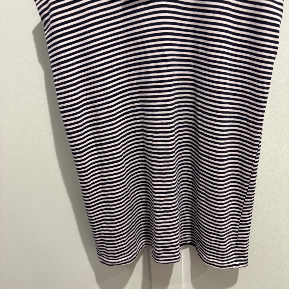 Sailor Sailor Dress By Just Madras Navy White Striped Ruffle Neck Sleeveless - Picture 5 of 11